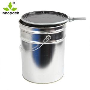 Seau de peinture rond en étain 18L avec couvercle couleur personnalisée Chine fabricants directs - Product Image 5