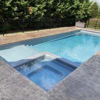 maßgeschneidertes großes villen-schwimmbad spa-pool freiluft-glasfaser fiberglas vorgefertigtes großes hartes kunststoff-einboden-schwimmbad