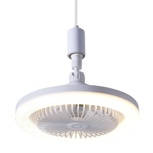 Small Chandelier Fans with Light and Remote, <strong>Lightbulb</strong> Ceiling Fan Replacement for Indoor, <strong>Bedroom</strong>, Kitchen, Living Room, Balcon