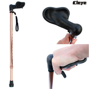 Bâton de marche en alliage d'aluminium, réglable de 55,5 cm à 91 cm, télescopique et pliable, avec embout en caoutchouc, pour la randonnée et le soutien - Product Image 5