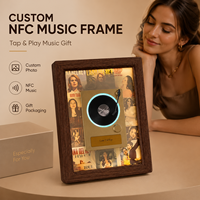 Магнит на холодильник Custom Del Rey NFC CD Player с музыкой DIY, 2 виниловых диска, подарок для фанатов Coachella, декоративный ночник, вращающийся