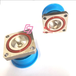 ขั้วต่อสถานีฐานโคแอกเชียล L29KFD ซ็อกเก็ต 7/16 พร้อมฐานยึดแบบหน้าแปลน 4 รู สำหรับอุปกรณ์ไมโครเวฟ L29KF, DIN ตัวเมีย H150 - Product Image 1