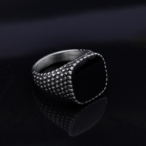 Anillos de Resina Epoxi y Acero Inoxidable para Hombre, al por Mayor, Forma Cuadrada, Joyería para Bodas, Compromisos, Fiestas, Aniversarios, Estilo Punk - Product Image 5