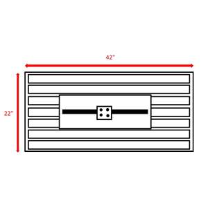 Mesa de Fogatas para Exteriores Db, 25 H x 42 W, Rectangular de Acero Negro, Decoración de Jardín a Gas Propano - Product Image 5