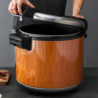 Réchaud à riz de table 100W 23L en acier inoxydable, réchaud à riz électrique commercial pour restaurant, fête