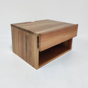 Mesita <span class=keywords><strong>de</strong></span> Noche Moderna <span class=keywords><strong>Flotante</strong></span> <span class=keywords><strong>de</strong></span> Madera con Cajón <span class=keywords><strong>de</strong></span> Almacenamiento para Dormitorio - Product Image 1