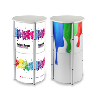 Présentoir pop-up à spirale, comptoir de 3 niveaux, vitrine pliante, promotion, 1 pièce