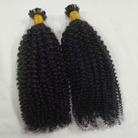 Extensions de cheveux humains 100% Remy vierges 4A 4B 4C bouclés crépus à crocheter, pointes plates, kératine italienne pré-collée, vente en gros, 100g 100 pièces
