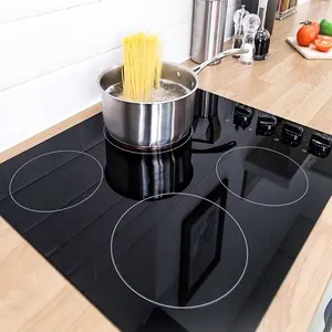 manufacturer best price black ceramic plate top tempered glass for induction cooker
