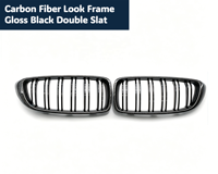 Para BMW Serie 4 F32 13-18 F36 F80 F82, Rejilla Delantera Cromada con Aspecto de Fibra de Carbono, Reemplazo de Rejilla Delantera, Accesorio Decorativo