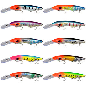 Plongée profonde vive 8M + Big Minnow Wobbler 10 leurres de pêche de couleur simulent la pêche à la traîne de flexion pour les poissons carnivores d'eau douce - Product Image 5