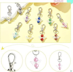 OEM Factory Birthstone Angel Keychain Personalized Guardian Angel Keyring Custom Logo Wedding Favor Baptism <b>Memorial</b> <b>Gift</b> - Product Image 3