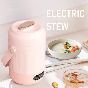 Venta caliente pequeño portátil 0.8L 500W SUS430 olla interior estofado <span class=keywords><strong>el</strong></span>éctrico para uso de alimentos para bebés - Product Image 4