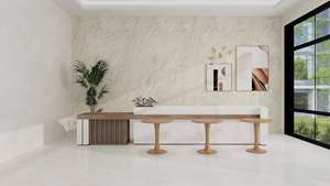 Piastrelle in pietra sinterizzata Taj Mahal di alta qualità per cucina e tavolo da pranzo - Product Image 3