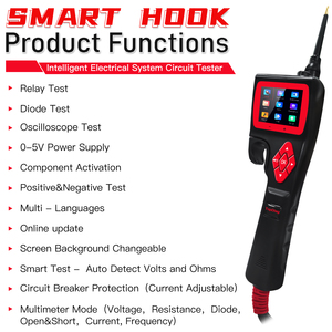 탑디아그 스마트 훅 P200 자동차 전기 시스템 회로 테스터 <span class=keywords><strong>9V</strong></span>-30V 릴레이 다이오드 오실로스코프 테스트 - Product Image 2