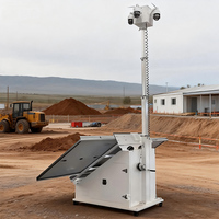 Tour d'éclairage mobile solaire sur chenilles avec 4*100W LED, étanche IP65 pour chantiers de construction