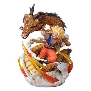 Figurine de Dragon Boule Super <span class=keywords><strong>Saiyan</strong></span> <span class=keywords><strong>3</strong></span> Goku de 30cm en Or, avec Poing, Modèle Artisanal, Ornements, en Pvc - Product Image 1