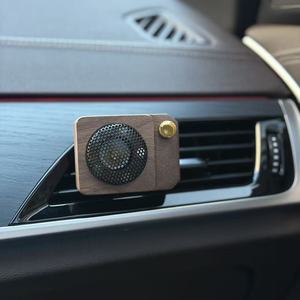 Black walnut wood mini speaker, high-end solid wood <b>car</b> diffuser, air vent decoration, <b>car</b> interior fragrance diffuser. - Product Image 4