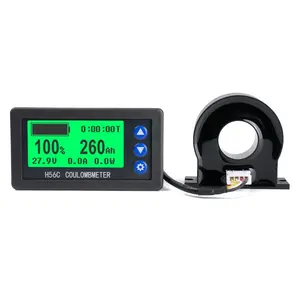 Taidacent H56C Digital Hall Coulomb Counting Battery Monitor LCD Display Battery Meter Tester Isolation Measure Protection Alarm