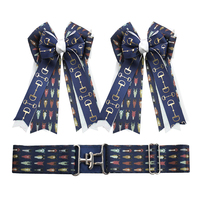 Noeuds et ceintures pour concours équestres, noeuds et clips de concours équestres monogrammes pour filles