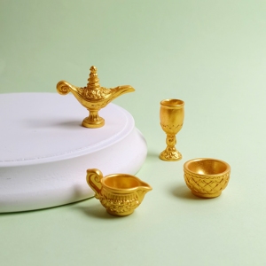 100 Piezas/Bolsa, Adorno de Lámpara <span class=keywords><strong>Divina</strong></span> de Aladino Dorada, Miniaturas para Casa de Muñecas, Figuras Decorativas para Fiestas - Product Image 5