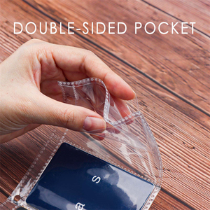 A6 tấm bảo vệ hai mặt túi Top mở rõ ràng nhựa photocard bảo vệ thẻ kinh doanh tay áo cho 6 vòng chất kết dính - Product Image 4