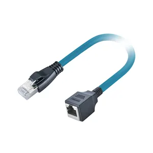 Rj45 Female Cable Connector RJ45 Connector Male To Female Socket Molded 1m Cat 6A 26AWG PVC Networking Cable