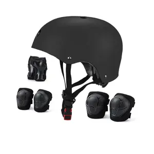 Helm pelindung papan seluncur anak-anak, peralatan keamanan Set untuk olahraga bersepeda seluncur dan skuter bisa disesuaikan untuk anak 3 ~ 10 tahun