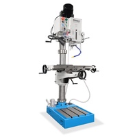 Machine à percer et à fraiser universelle HONGXI 3-en-1 avec fonction de taraudage, capacité de perçage maximale de 45 mm, moteur à engrenages, roulement