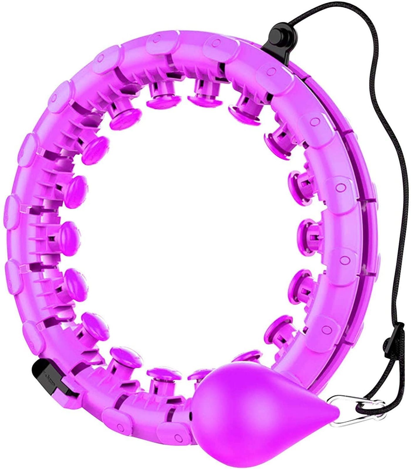 Hoolah Hula-hoop Smart Weited Hula Ring Hoop for Adults & Kids Weight Loss 24 Detachable Knots Hulahoop Fitness