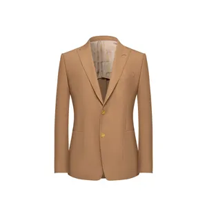 custom classic elegant fit size well-tailored men's suit with fine and soft elasticity fabric for gentlemen daily