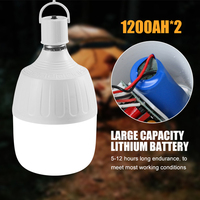 Ampoule LED d'urgence portable à économie d'énergie E27/B22 avec crochet pour la pêche de nuit et le camping 30W 40W 50W 60W
