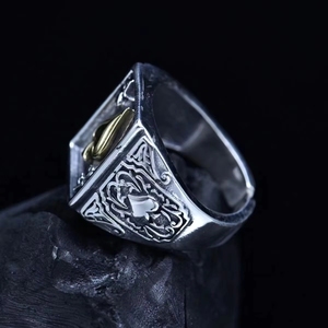 Anello Aperto Regolabile Vintage con Design a Picche, <span class=keywords><strong>Anelli</strong></span> alla Moda per Uomini e Donne - Product Image 2