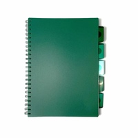 Carnet à spirales personnalisé avec logo, couverture rigide A4/A5, fabriqué à la machine, en PP, avec intercalaires à onglets colorés, prix compétitif