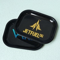 Plateaux roulants personnalisés en alliage de zinc pour briquets de broyeur Accessoires pour fumeurs Plateau roulant avec couvercle magnétique