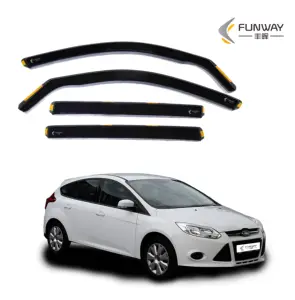 PMMAรถประตูฝนGuardด้านข้างWindows Sun VisorลมDeflectorสําหรับFord Focus MK3 2011-2018 5 ประตูSaloon