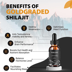 Gouttes de Shilajit de l'Himalaya purifiées et séchées au soleil, qualité standard or, pour favoriser l'absorption des nutriments et le bien-être général - Product Image 2