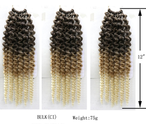 Nouveautés en gros : Extensions de cheveux synthétiques bouclés pour tresses, style Cuban Mambo Twist, pour déesses blondes, à micro-boucles, pour crochet, effet faux riz - Product Image 1