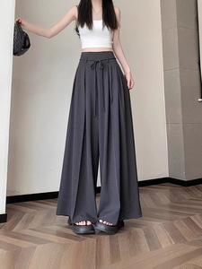 Gonna Pantalone Plissettata Baggy su Misura con Texture Glitterata e Dettaglio Nastro, Vestibilità Comoda per Look Casual e Street Style - Product Image 2