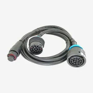 M12 6pin aviation Connector female to RCA bus rear view camera Automotive Wiring Harnesses LED Light Auto Connector Wire Cable