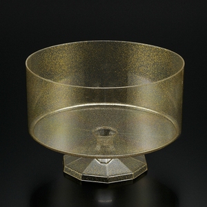 32OZ 60OZ Disposable Round Clear Goblet Shape Candy Nut Salad Bowls With Stand