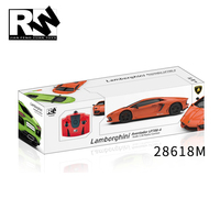 Voiture télécommandée JFY 1/18 27MHZ 4 canaux, jouet homologué Aventador LP 700-4 Lamborghini pour enfants
