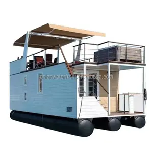 Manufacturer Supply Luxury Prefab Floating Houseboat Container Home For Hot Sale
