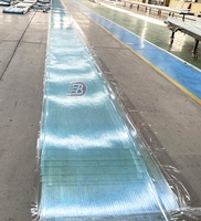 Bobine de toiture transparente en PRF (Plastique Renforcé de Fibre de Verre) à longueur personnalisée, facile à découper, pour bâtiments à structure métallique