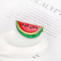 Le nouveau chaud été fruits ornements décoratifs métal Badge broche personnalisé métal pastèque fruits émail épinglettes pour vêtements