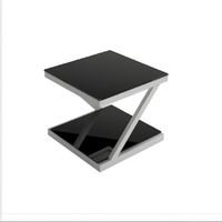 AILICHEN Table basse moderne en acier inoxydable et verre pour maison chinoise, beau design pour salon, meubles de maison