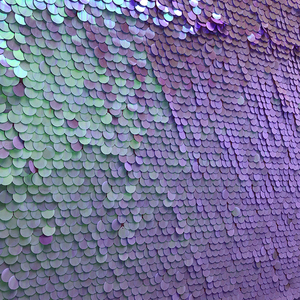 Effetto specchio Gradiente Viola 18 millimetri di Grandi Dimensioni Paillettes Lucido Disegno della Tenda Sullo Sfondo di 8x8 Ft - Product Image 5