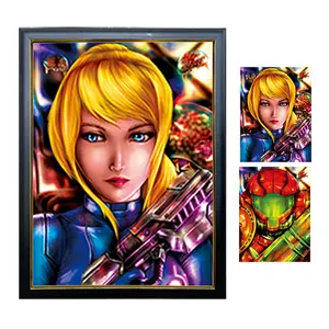 Benutzer definierte Kunst 3D Lentikular Druck Poster Wand kunst 3D Sonic Anime Poster