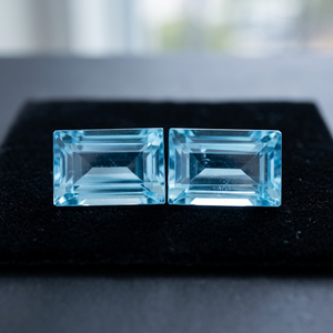 Topacio Azul Cielo Natural Corte Baguette 7x14mm Certificado IGI SUNSHINE JAIPUR Minas Gerais Precio de Fábrica al por Mayor Gema Suelta - Product Image 3