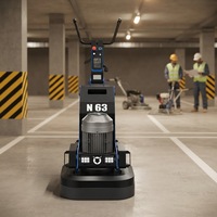 Machine à meuler le béton manuelle multi-têtes CFS-N-630, alimentée par moteur, conception anti-poussière, meuleuse de sol pour la construction